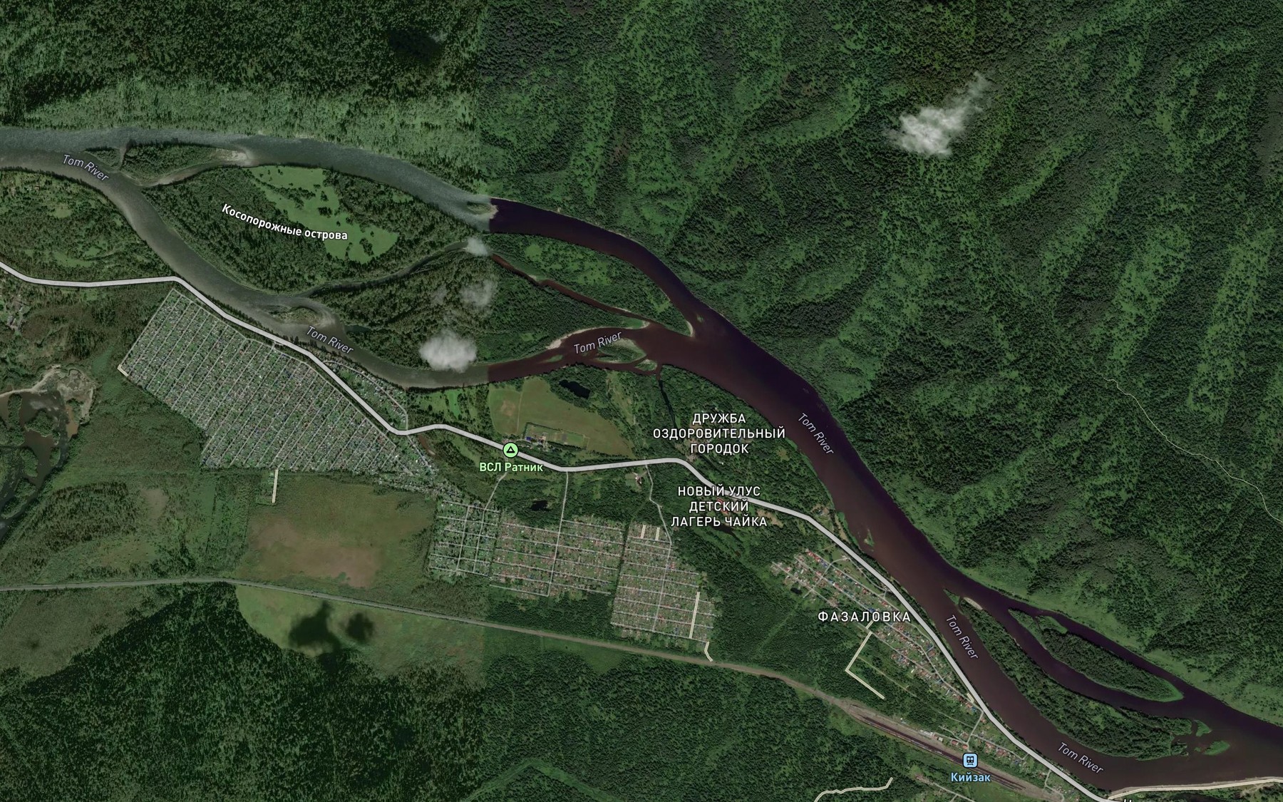 Satellite map of the Malyy Kiyzak