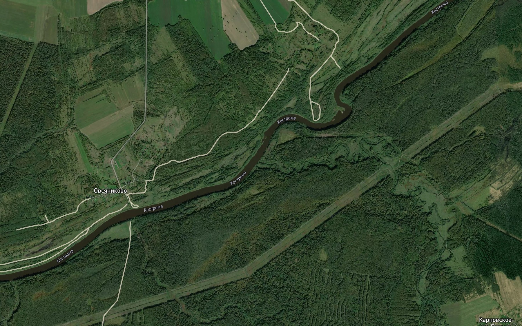 Satellite map of the Pis'ma