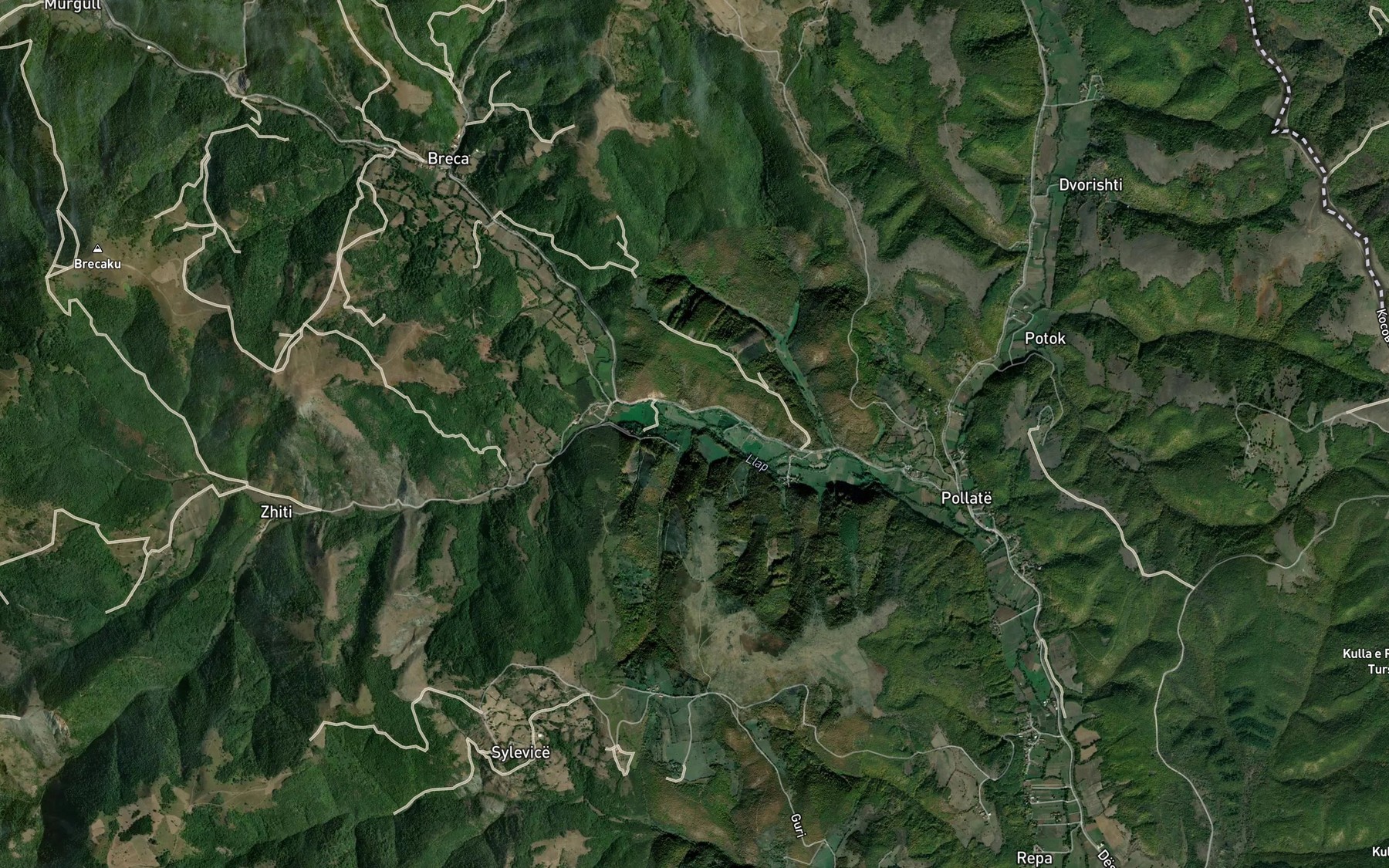Satellite map of the Lumi Perroni i Madh