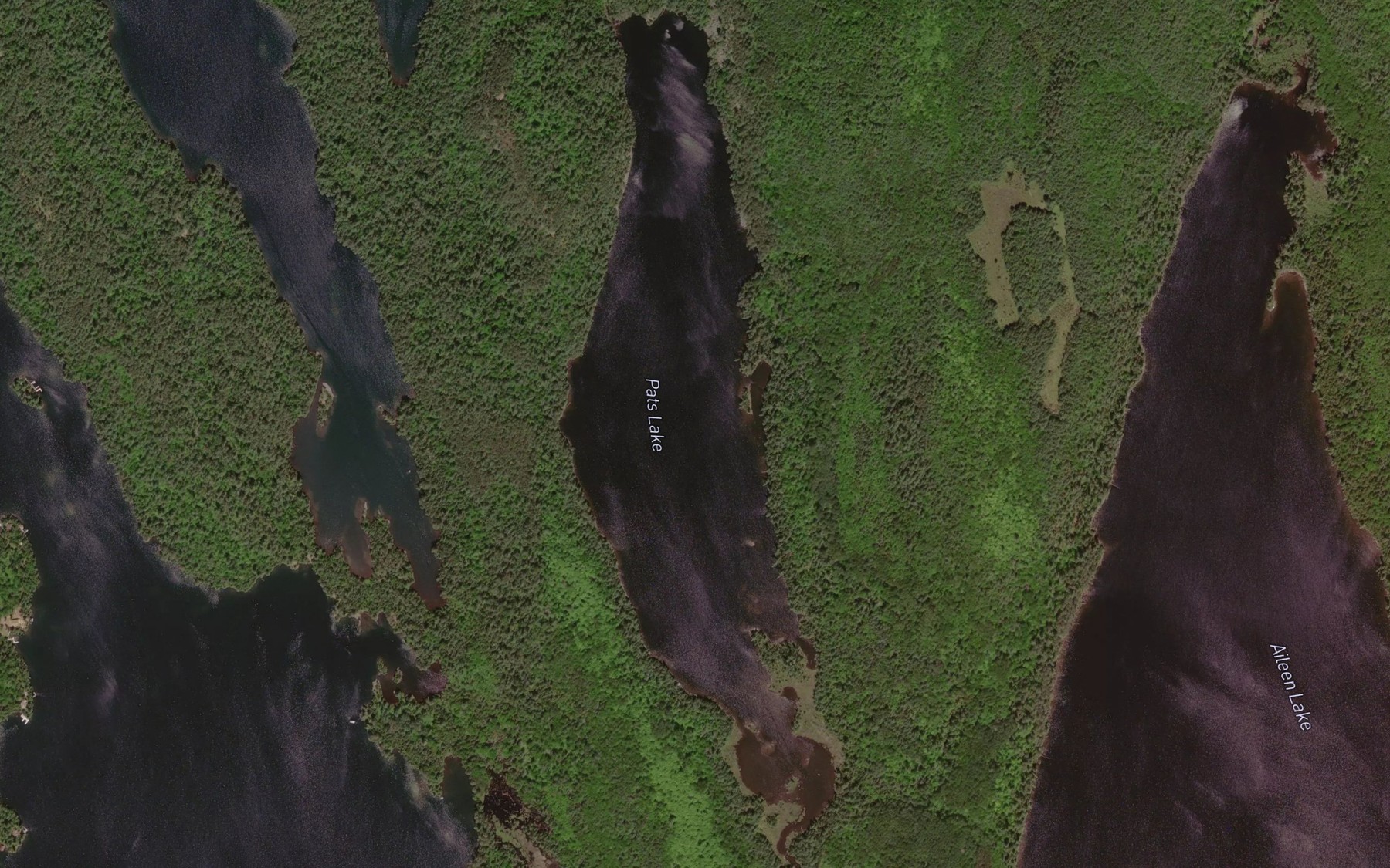 Satellite map of the Pats Lake