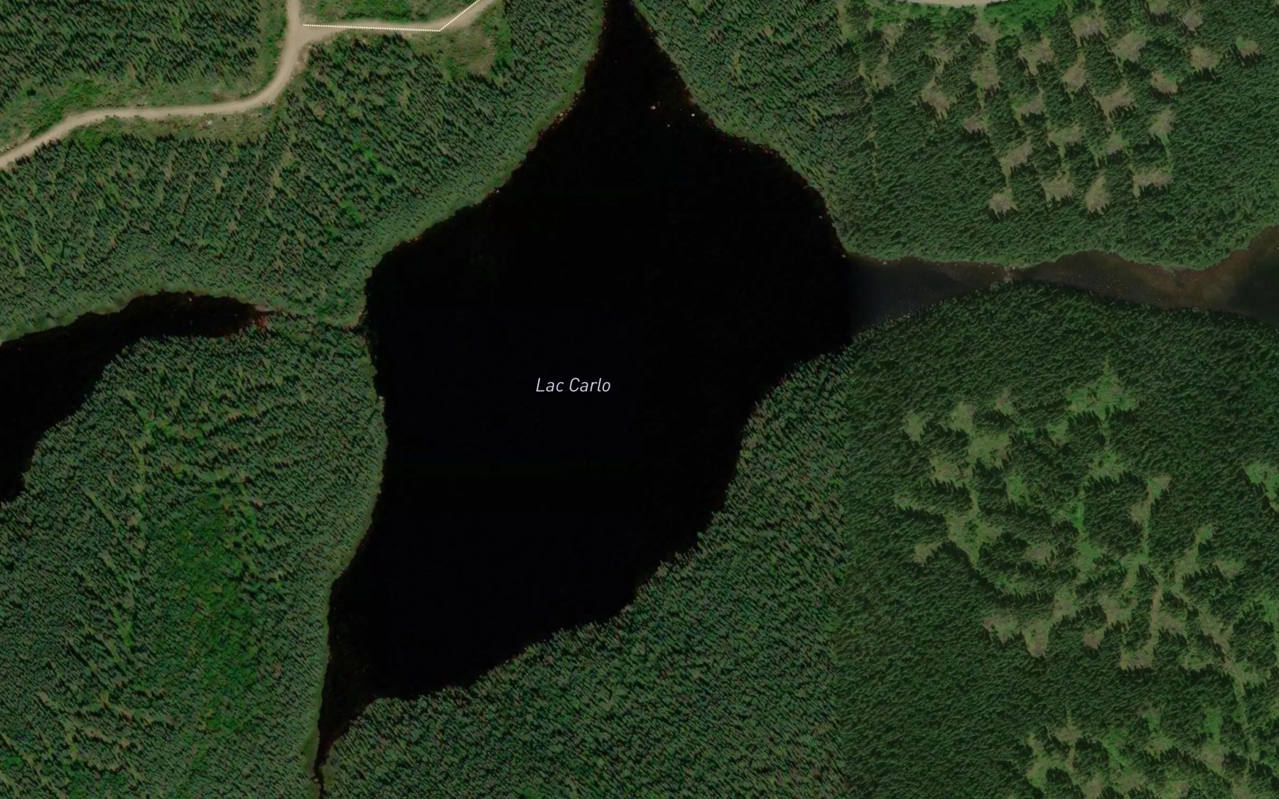 Satellite map of the Lac Carlo