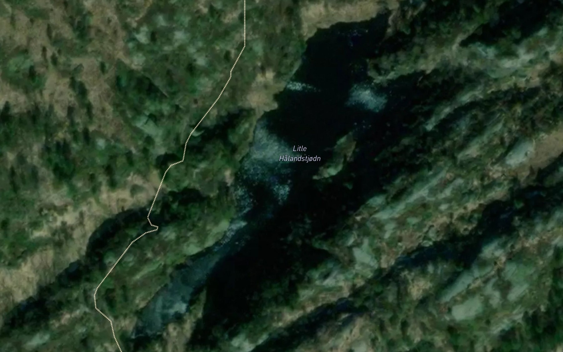 Satellite map of the Litle Halandstjodn
