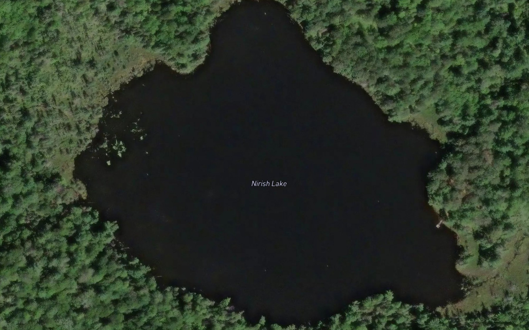 Satellite map of the Nirish Lake