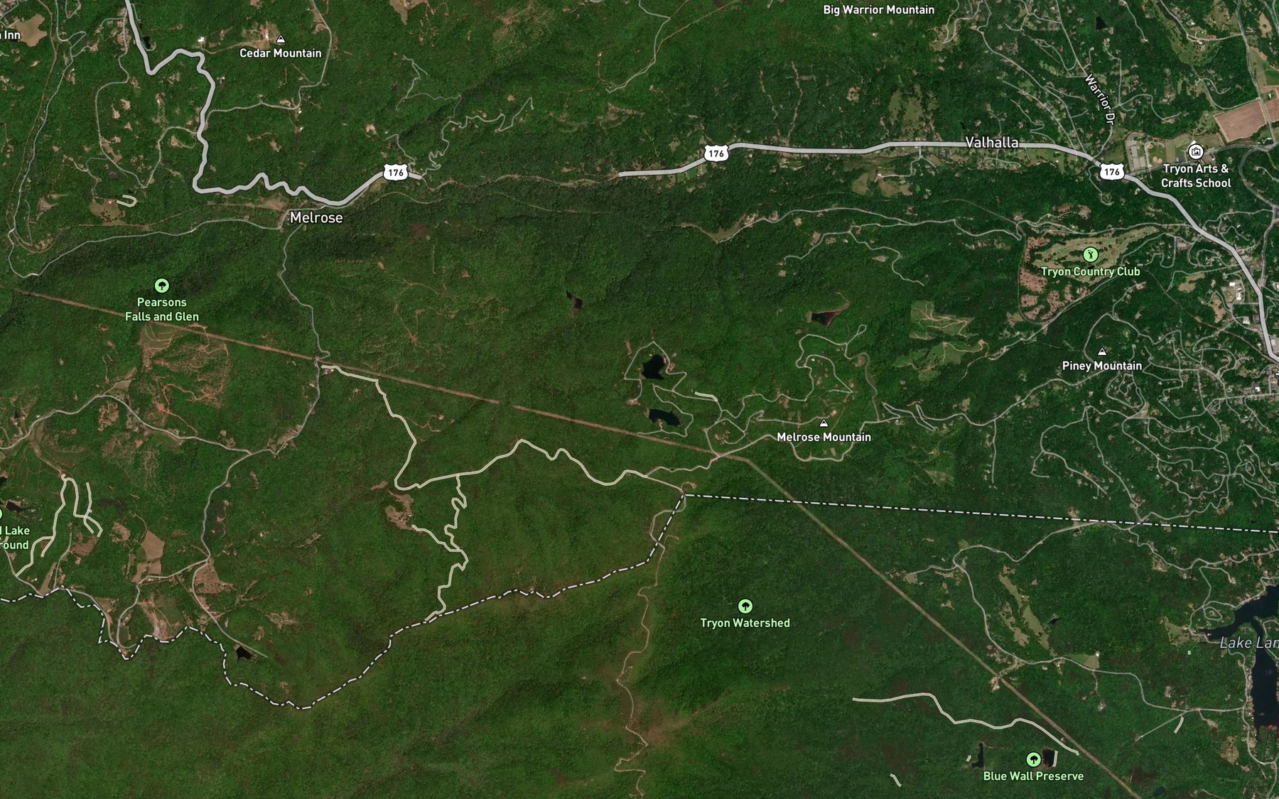 Satellite map of the Melrose Mountain Lake Number Two