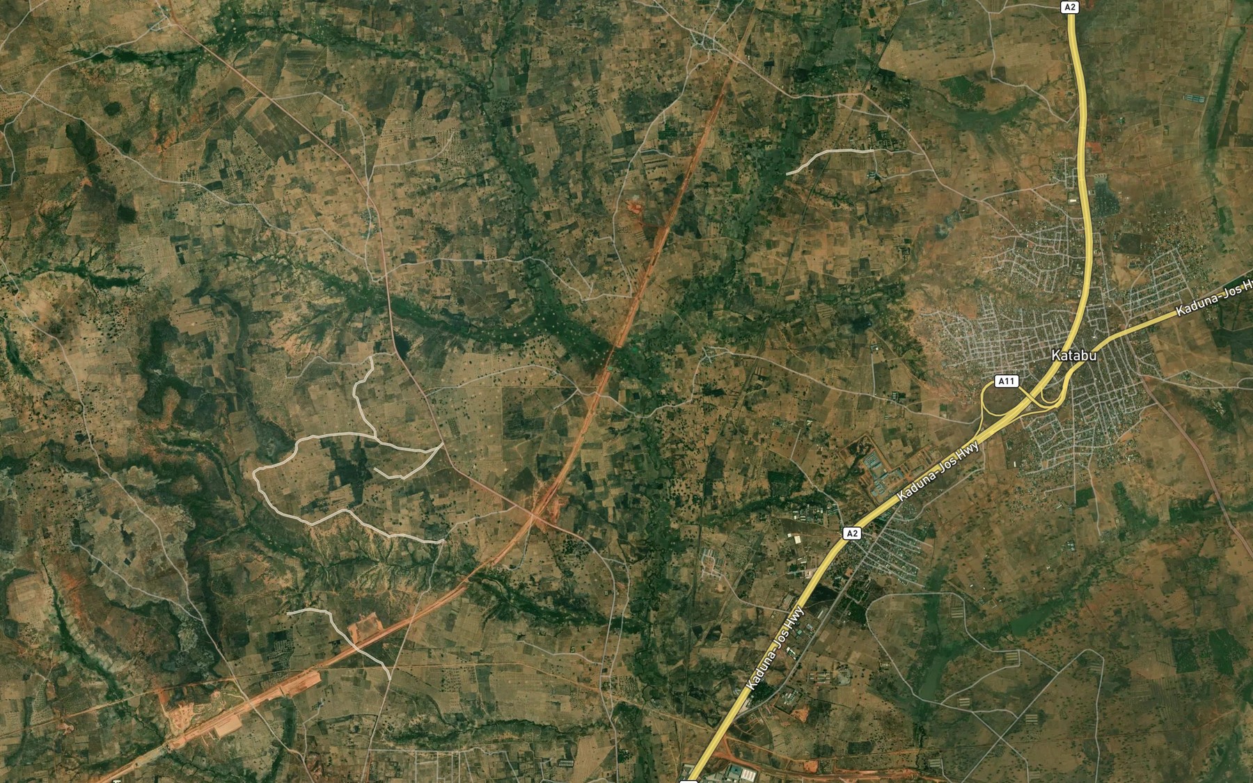 Satellite map of the River Sanda