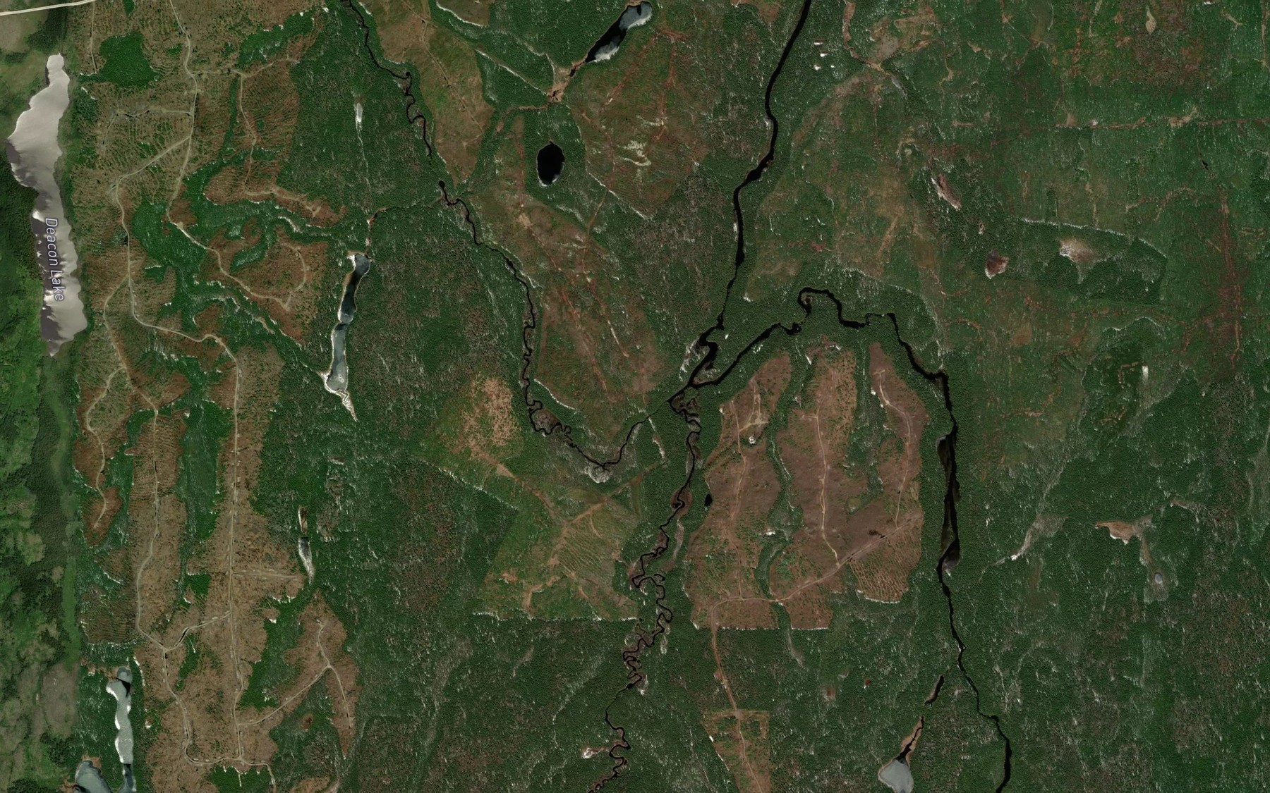 Satellite map of the Childerhose Creek