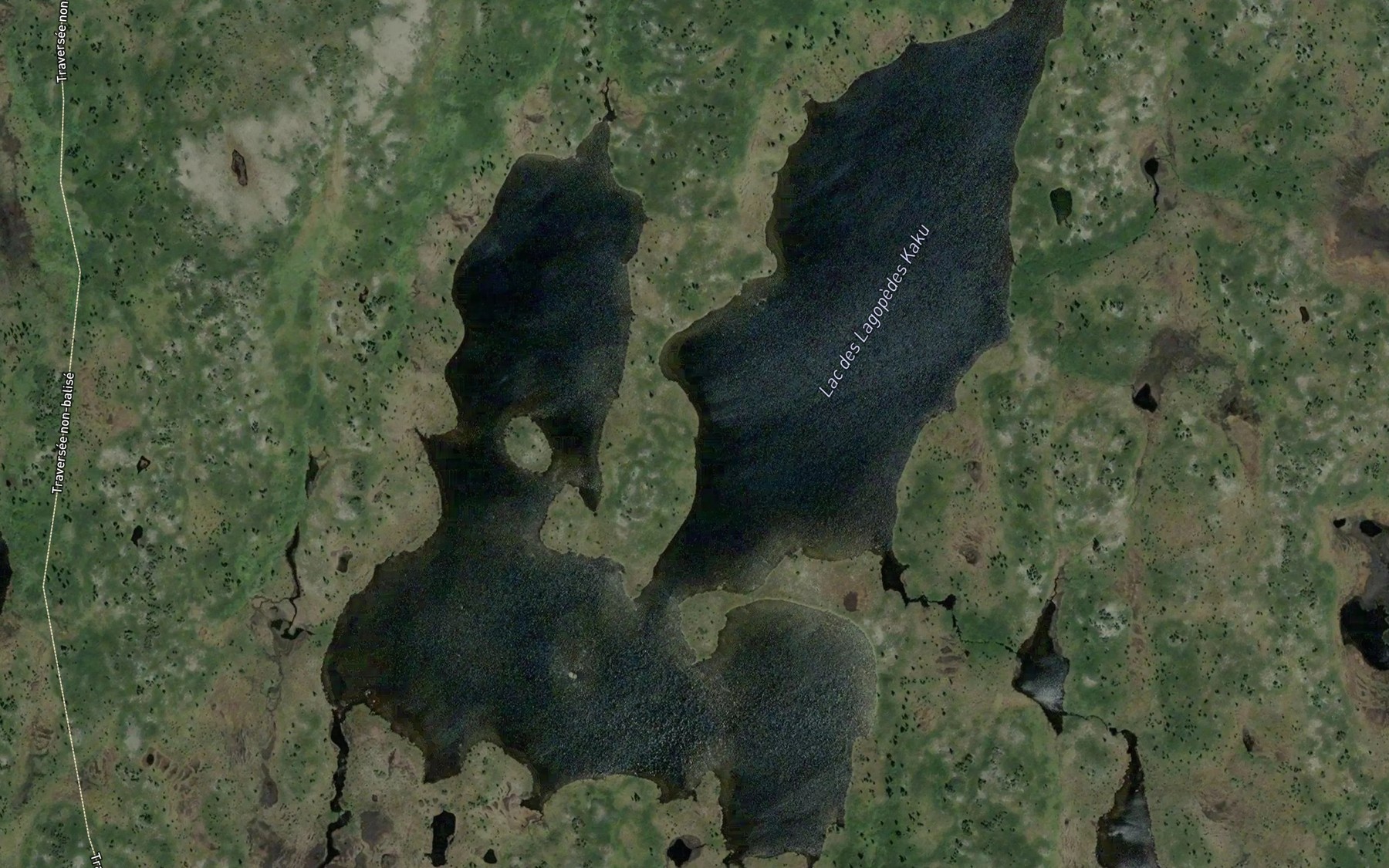 Satellite map of the Lac des Lagopedes