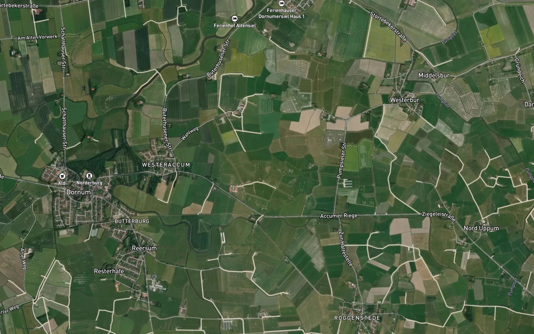 Satellite map of the Nordertief