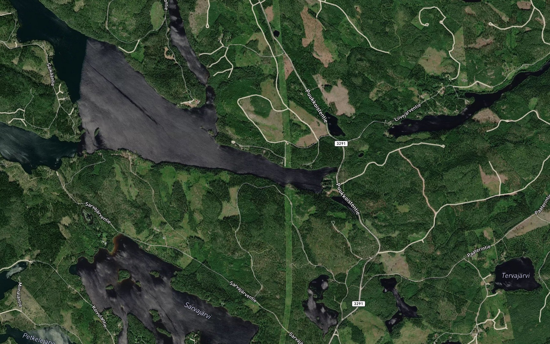 Satellite map of the Liivelahti