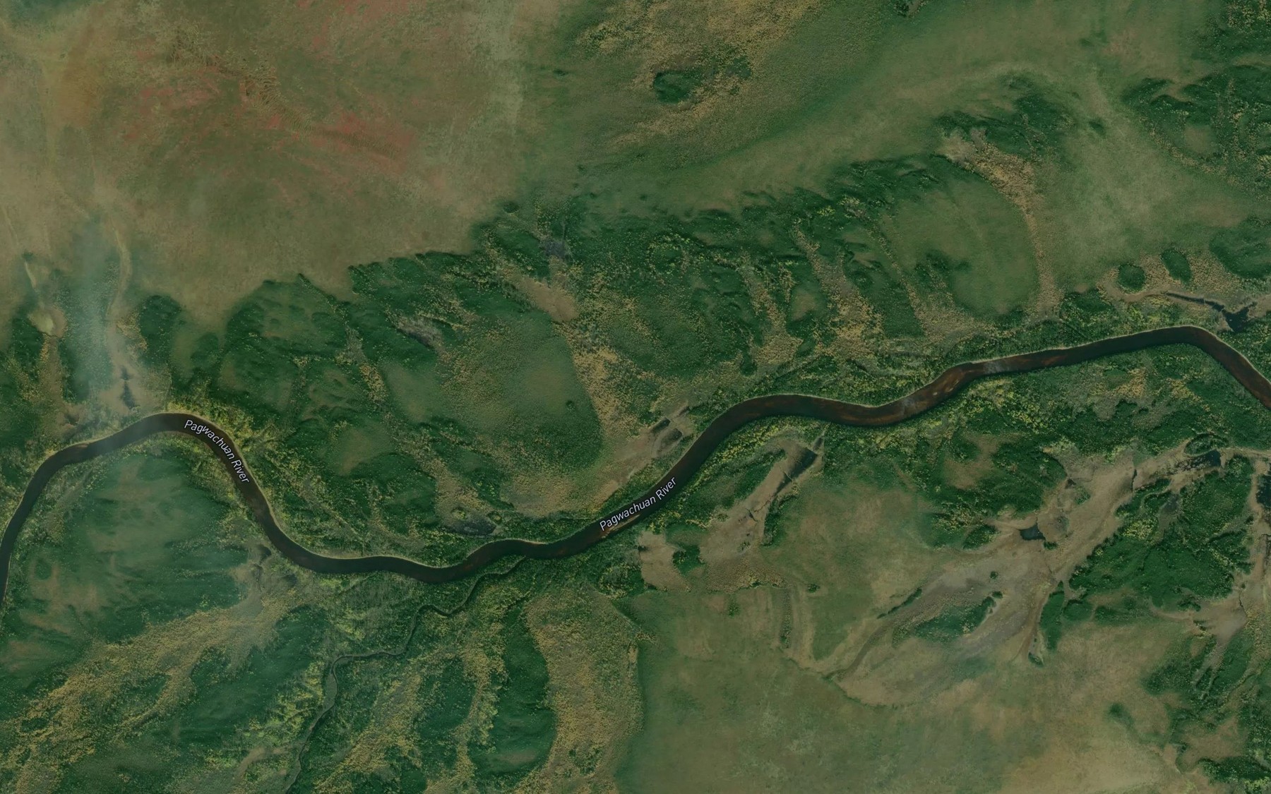 Satellite map of the Burrell Creek