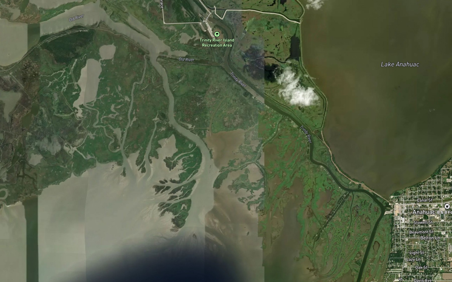 Satellite map of the Jacks