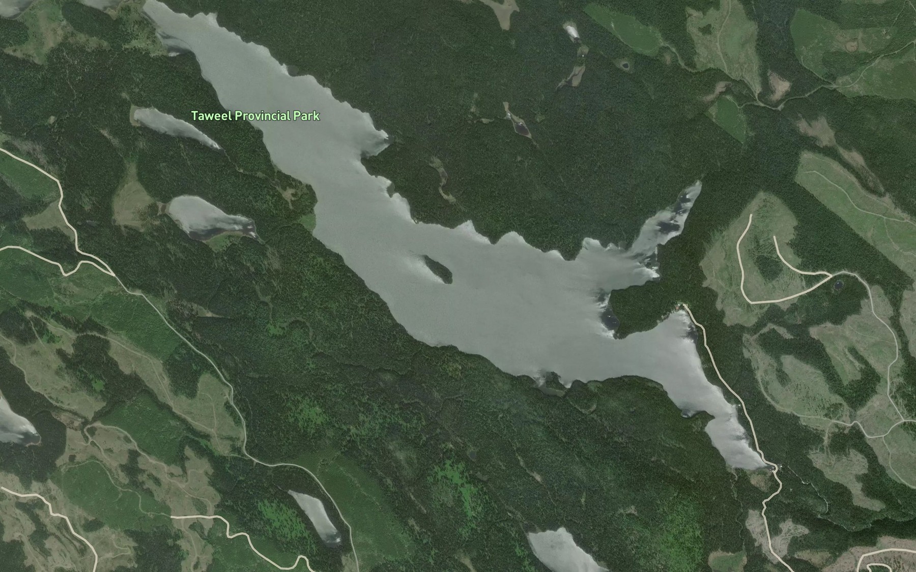 Satellite map of the Taweel Lake