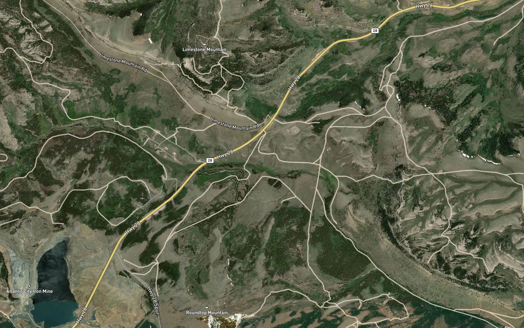 Satellite map of the Omera Spring