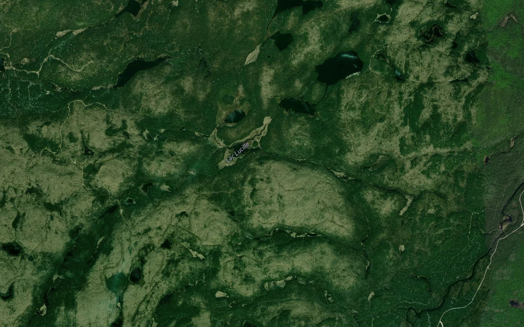 Satellite map of the Lac Lucille