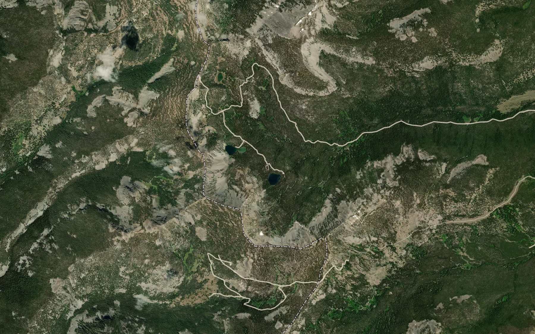 Satellite map of the Alpine Lake