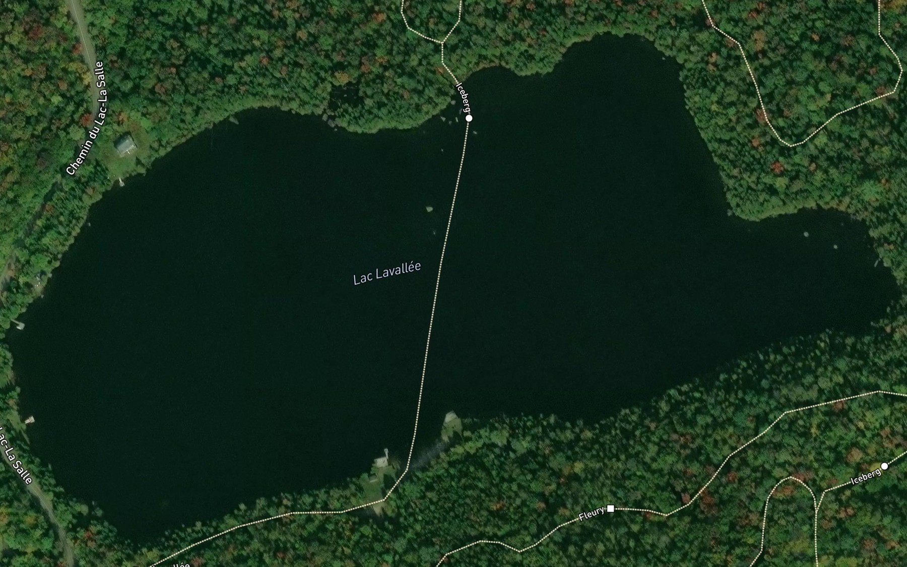 Satellite map of the Lac Lavallee