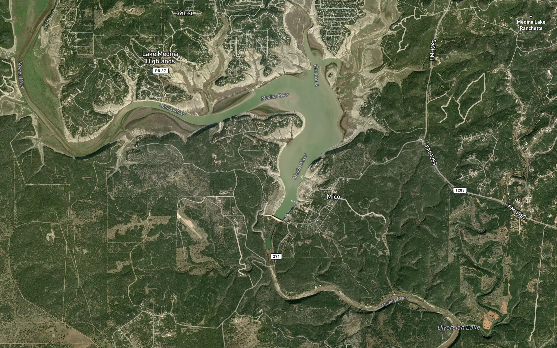 Satellite map of the Milligan Cove