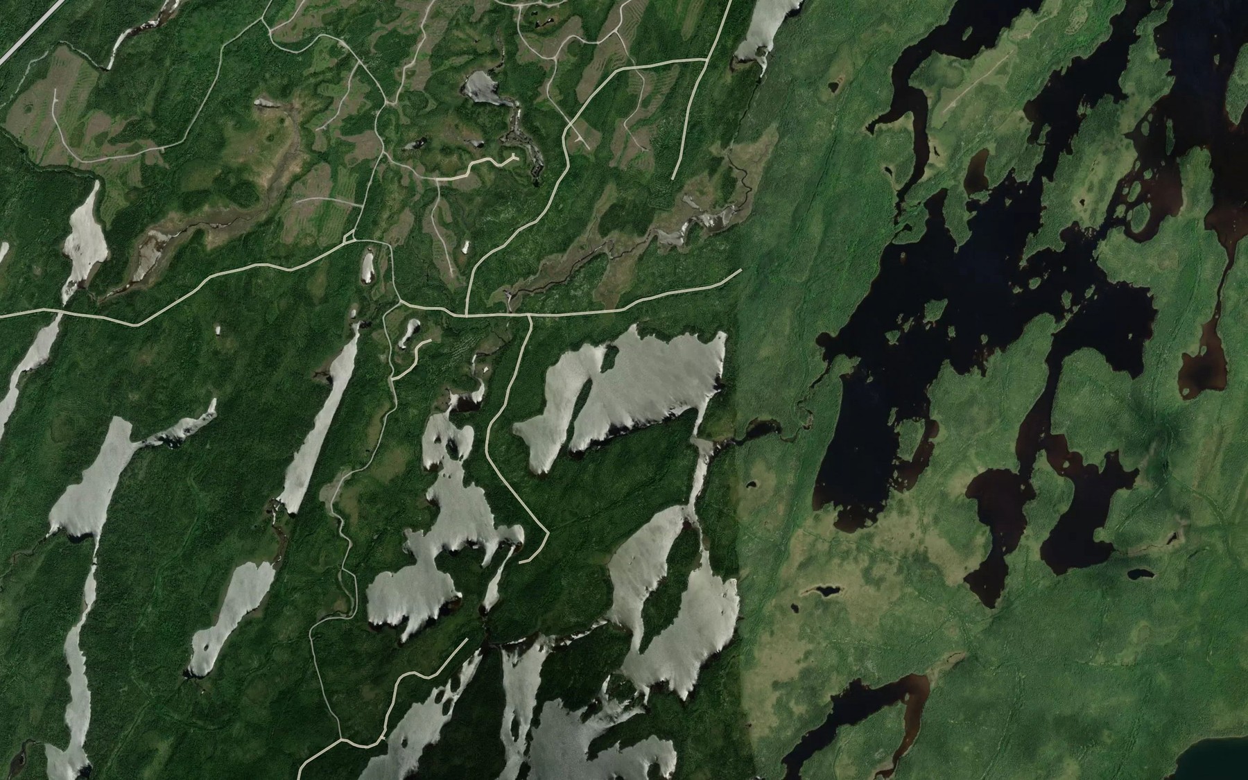 Satellite map of the Lac Lucie