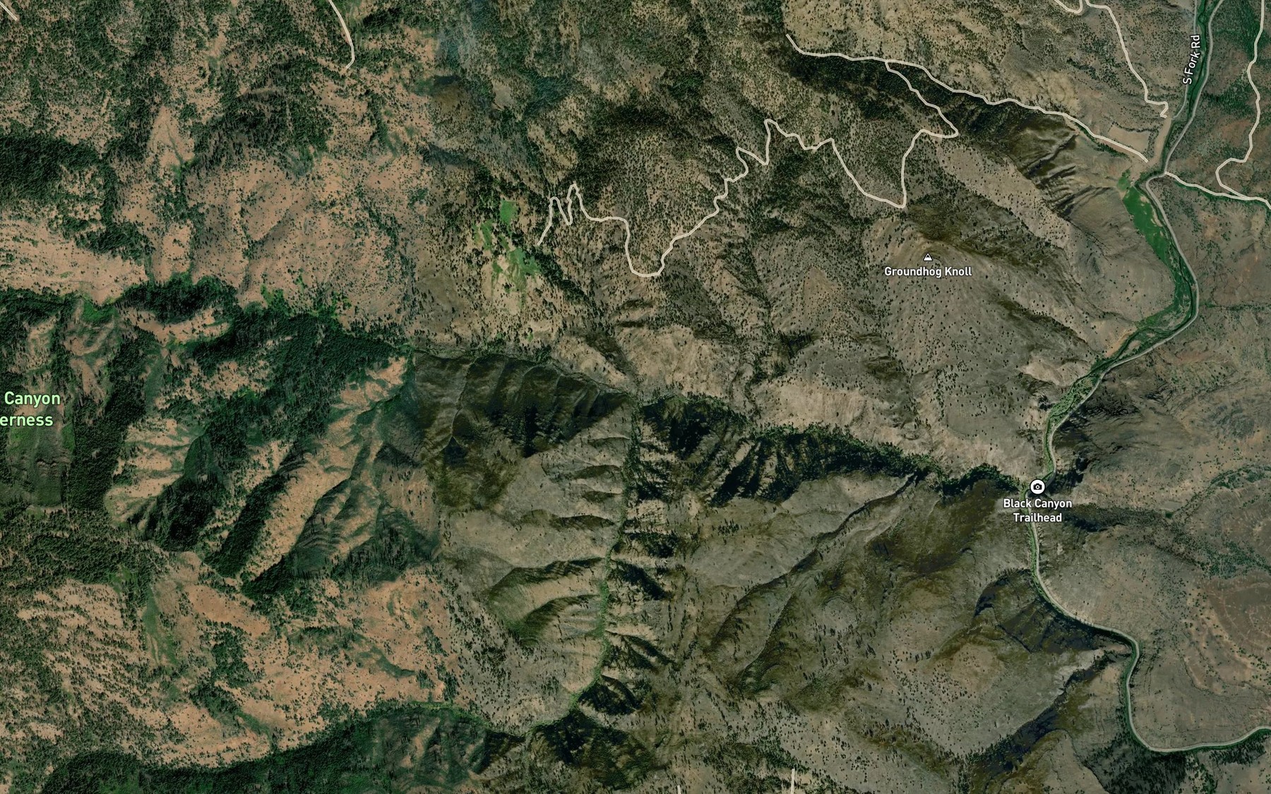 Satellite map of the Payten Creek