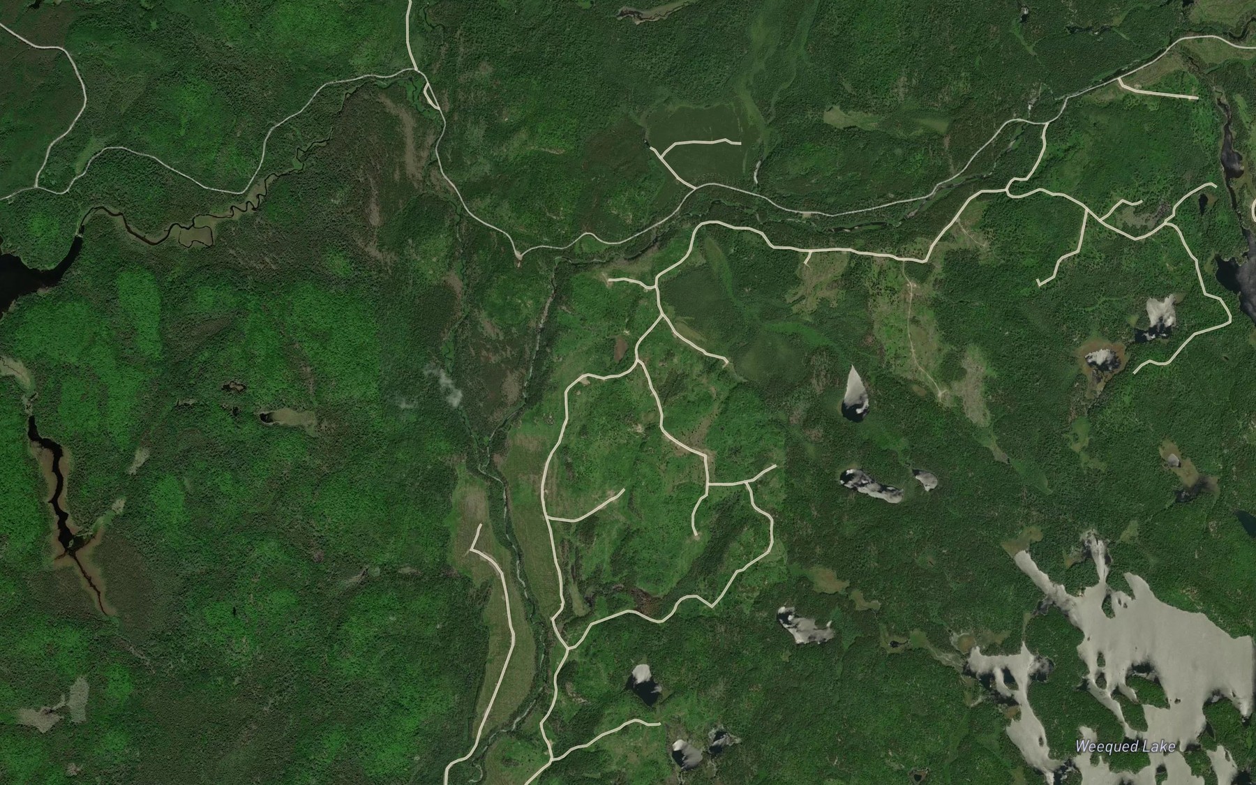 Satellite map of the Pumphouse Creek
