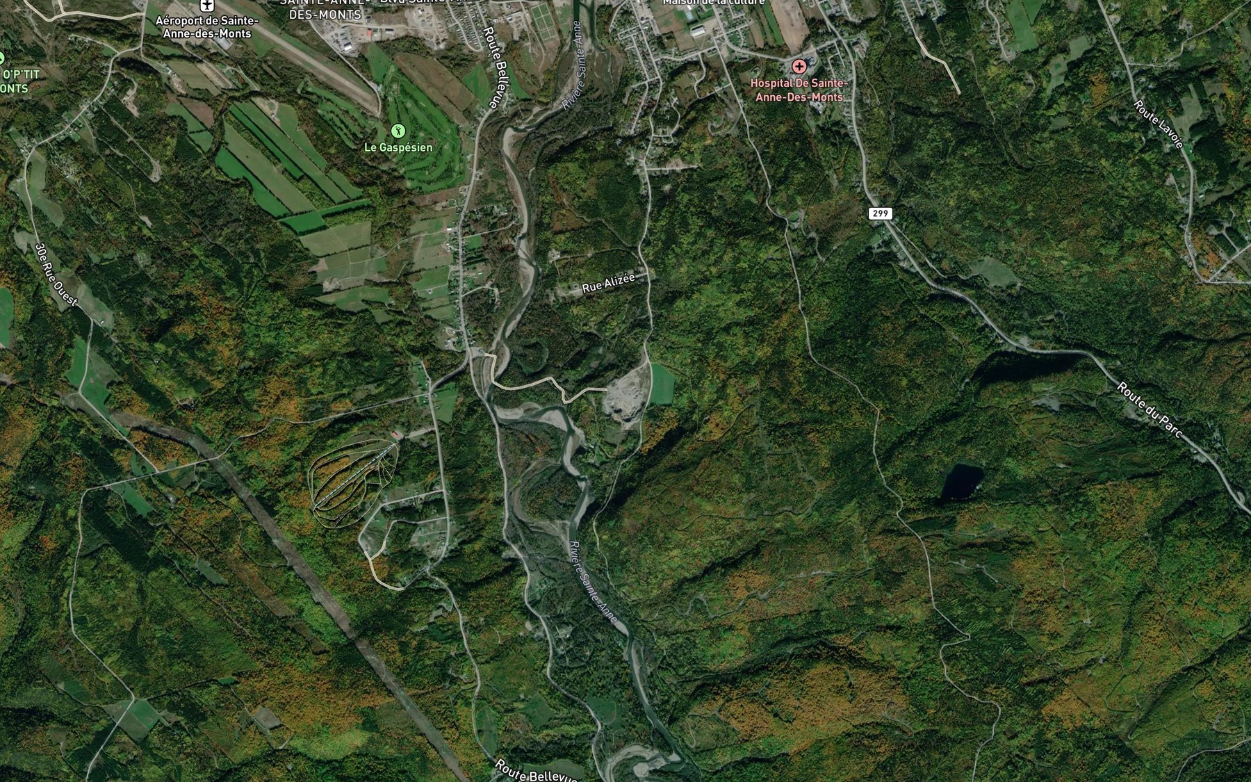 Satellite map of the Le Bras Pelletier