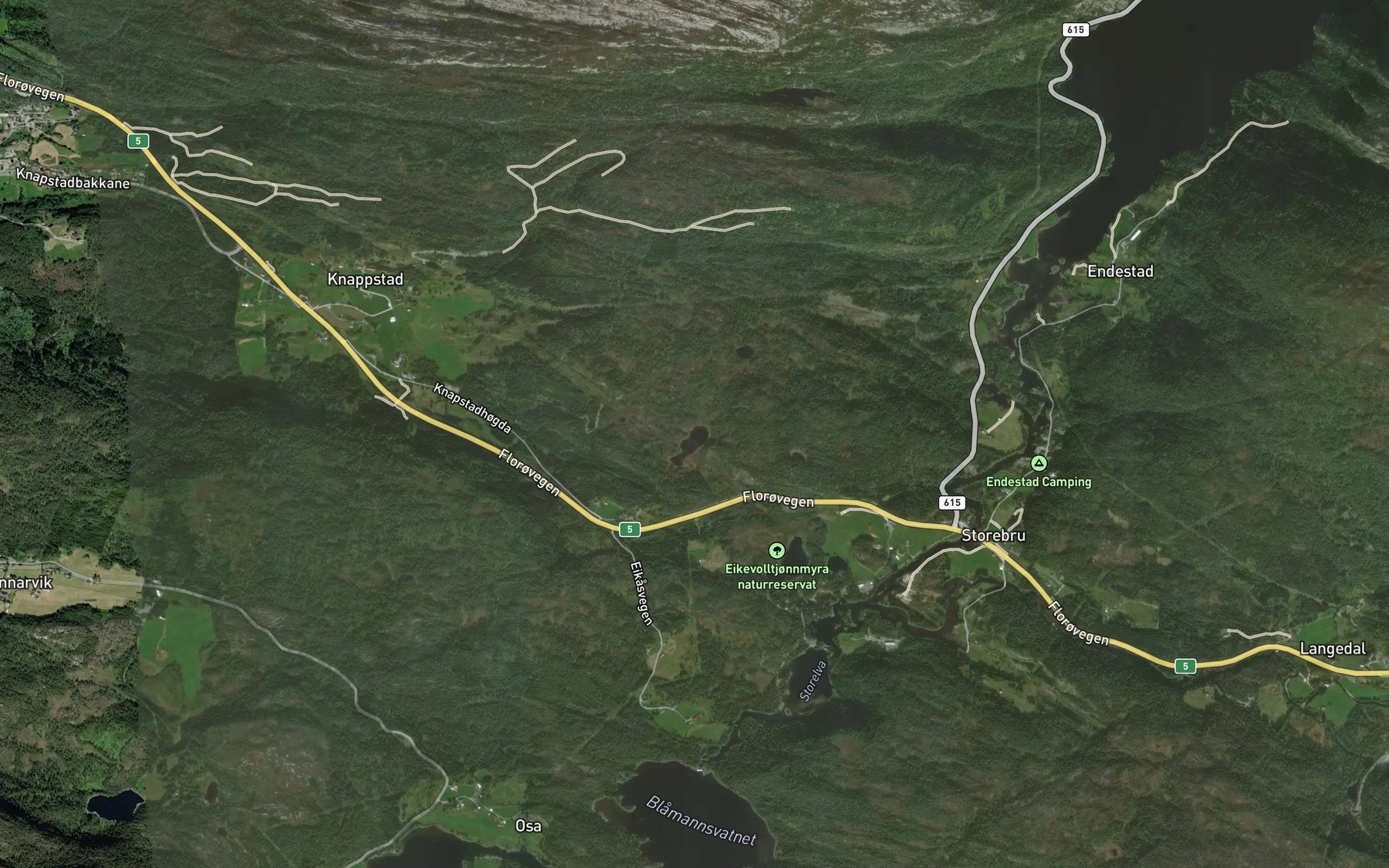 Satellite map of the Lomtjorna
