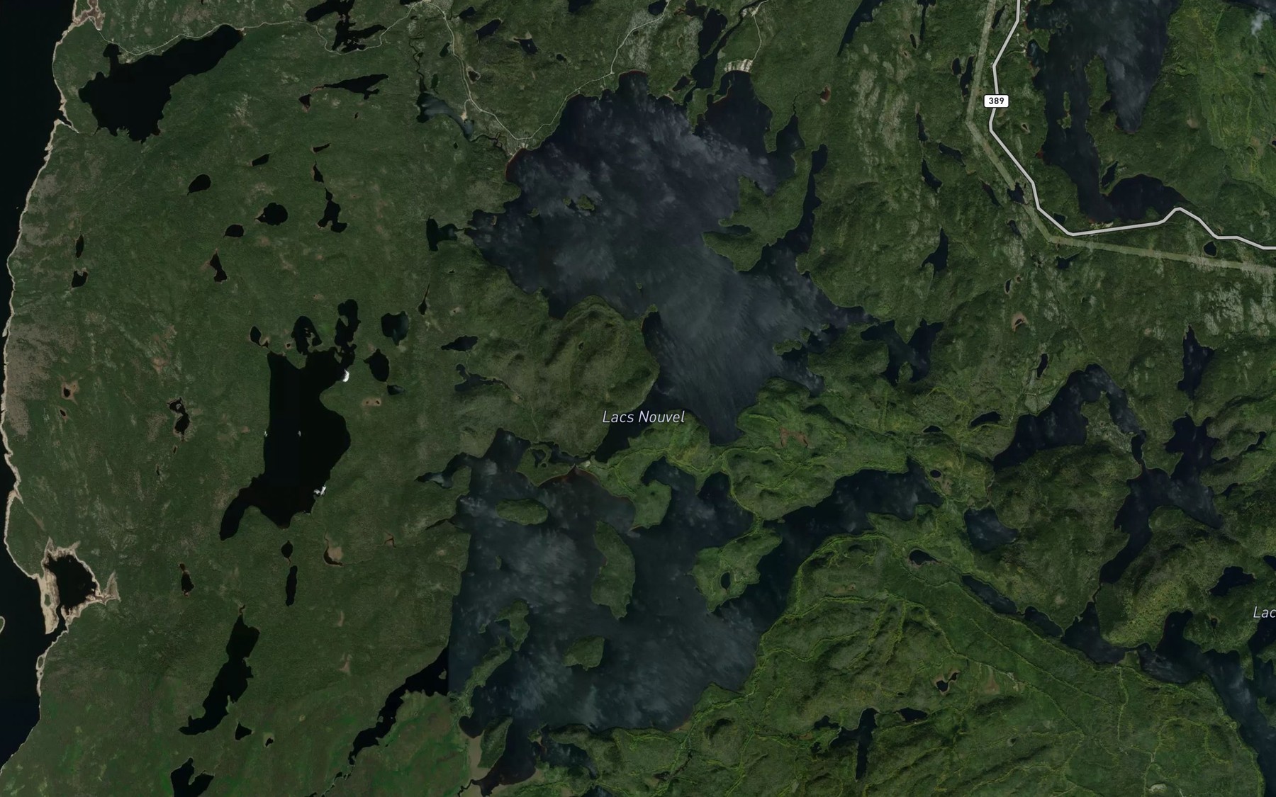 Satellite map of the Lacs Nouvel
