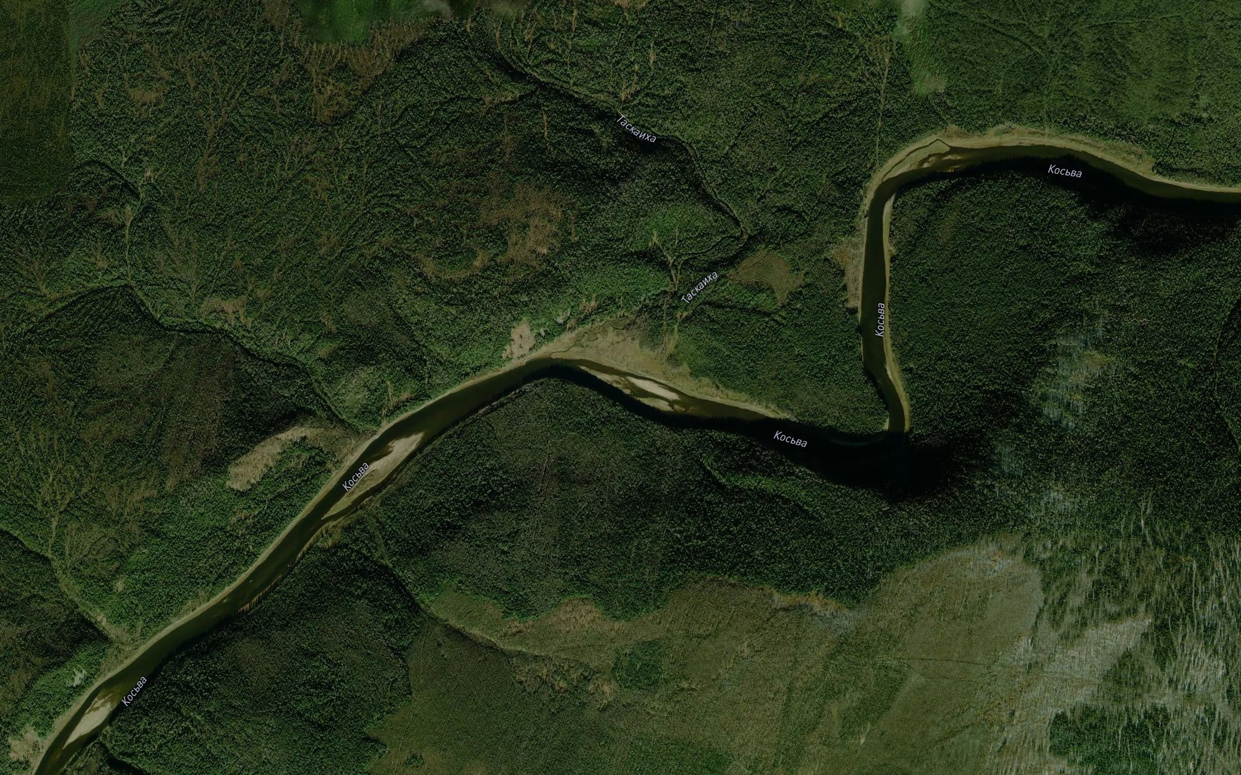Satellite map of the Pravaya Taskaikha