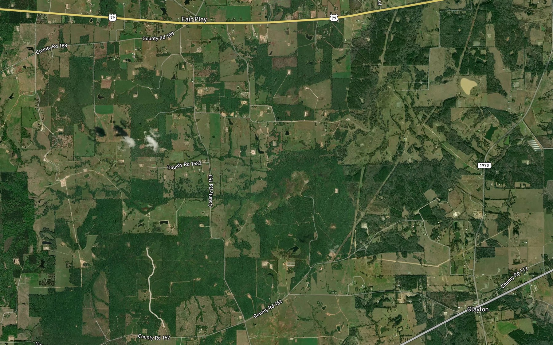 Satellite map of the Shaw Branch