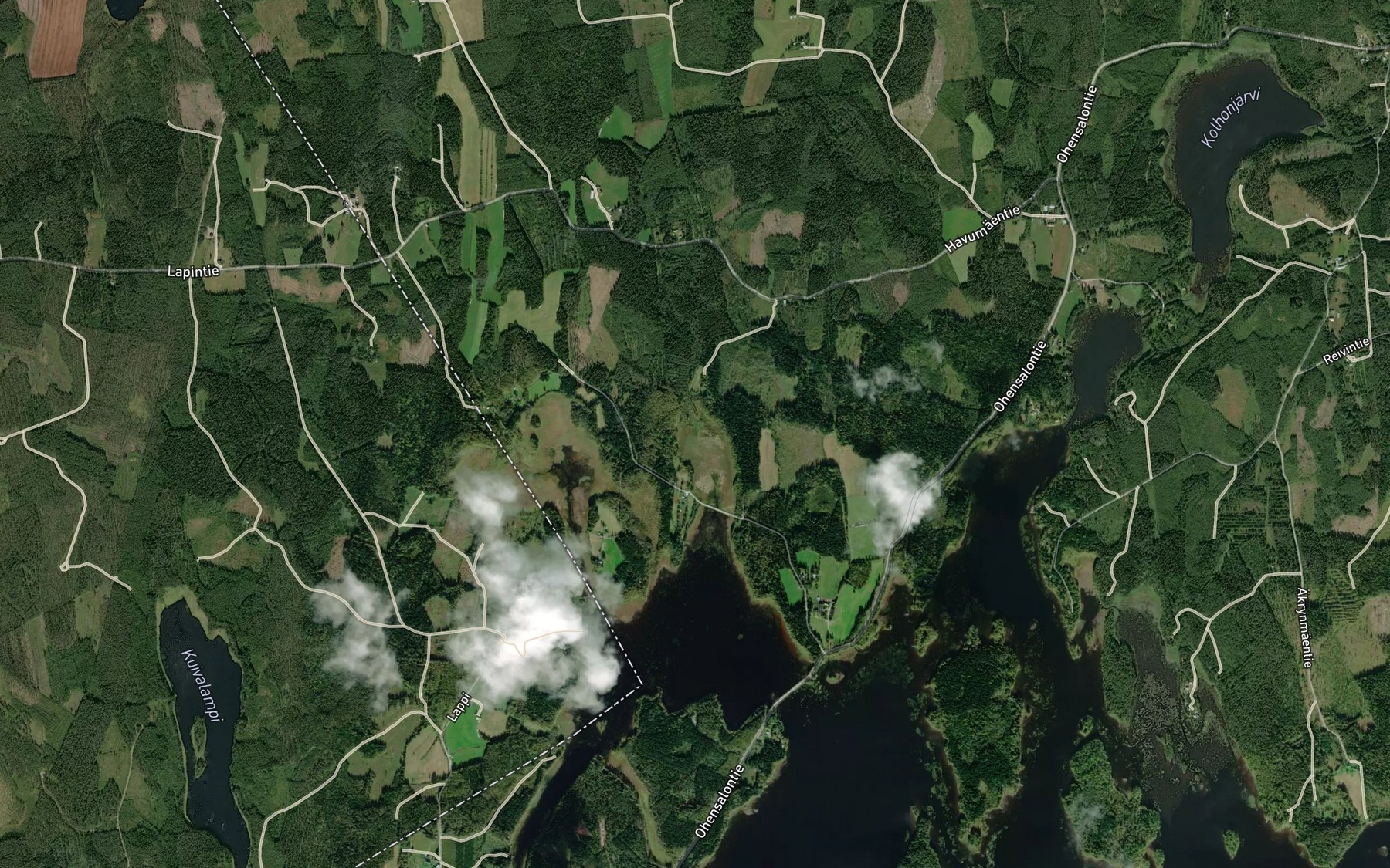 Satellite map of the Kuvaspuru