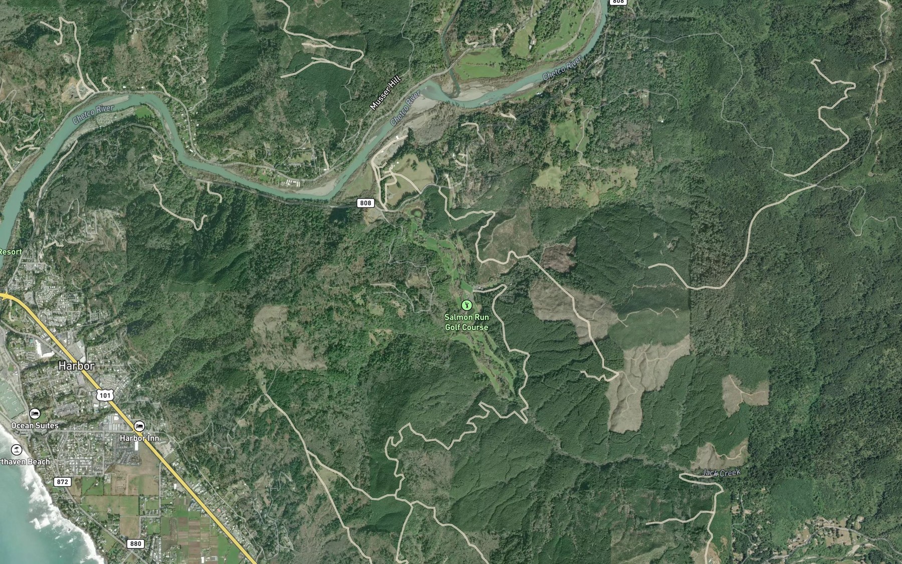Satellite map of the Jordan Creek
