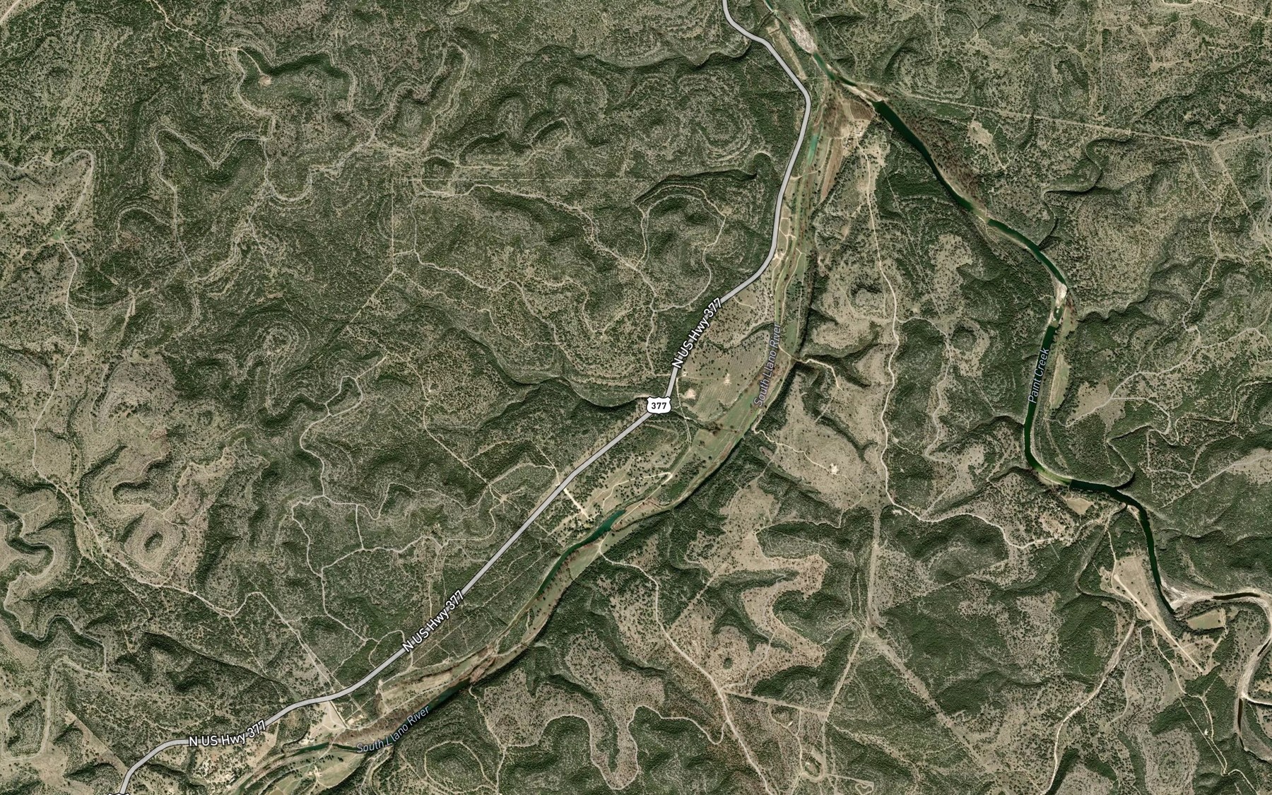 Satellite map of the Bowie Spring