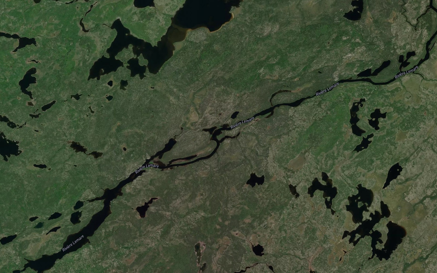 Satellite map of the Rapides Wapiskwapeu