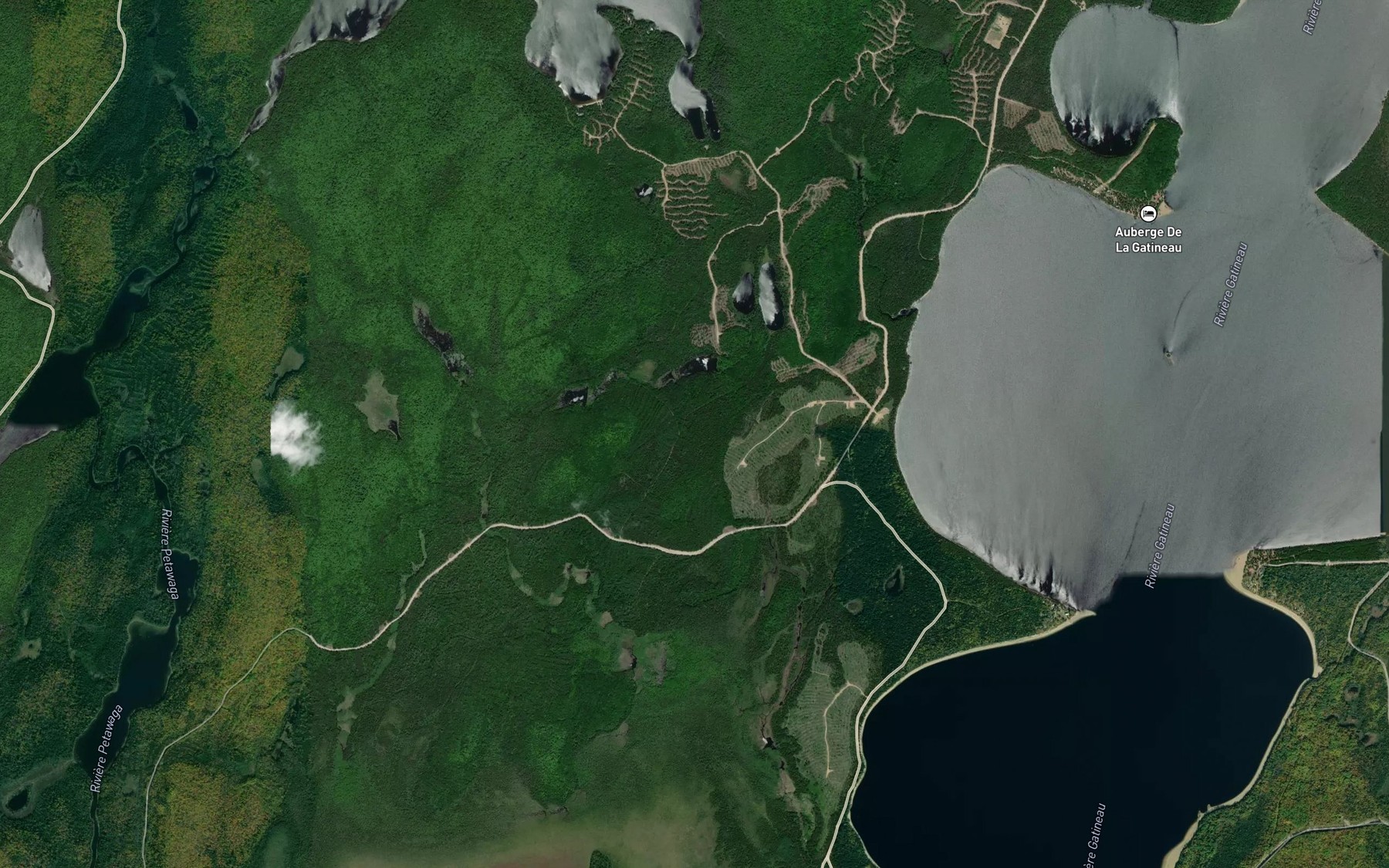 Satellite map of the Lac Gras