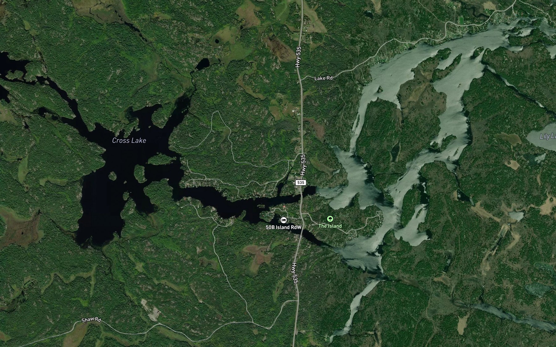 Satellite map of the Whissel Bay