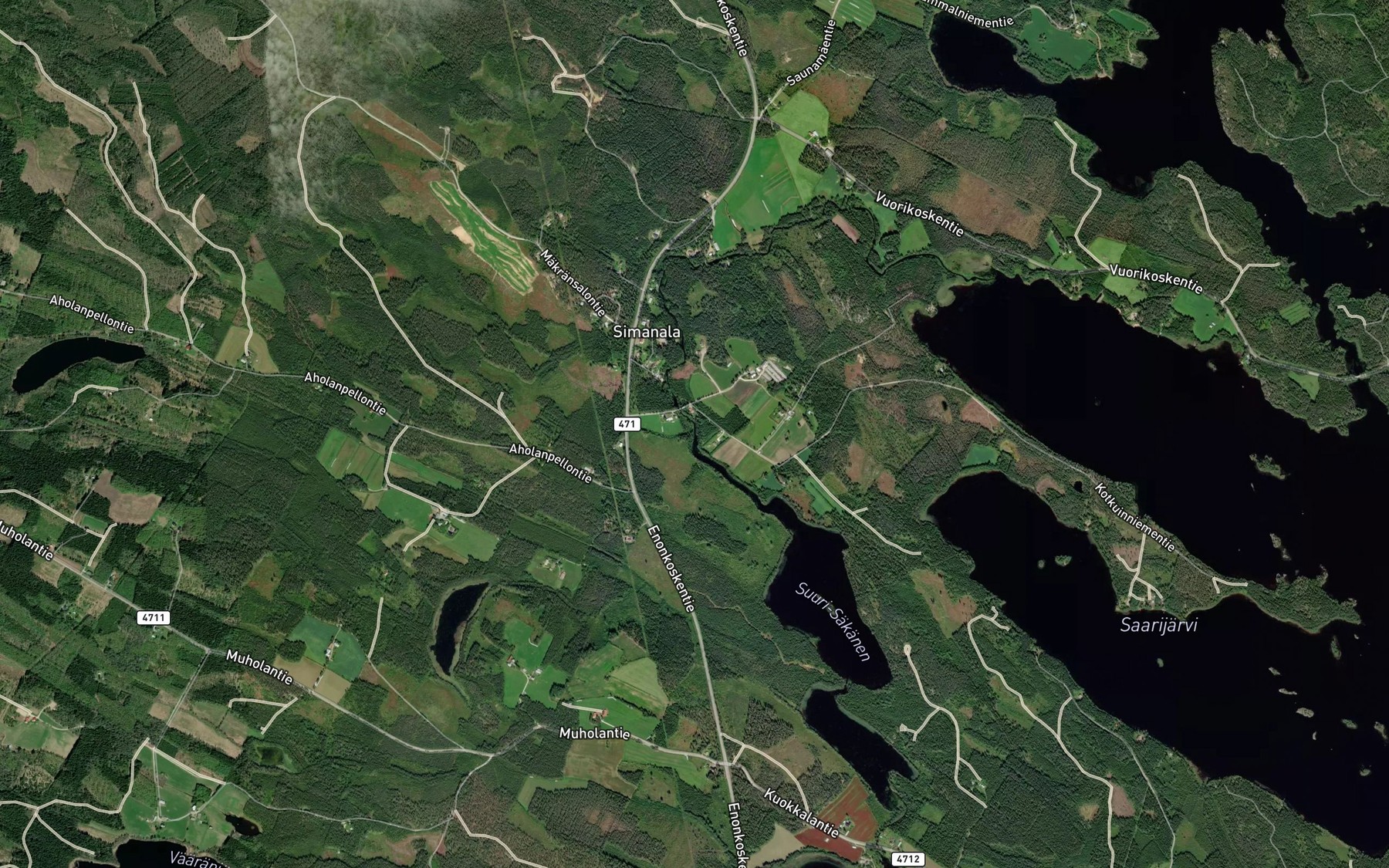 Satellite map of the Polkkyjoki