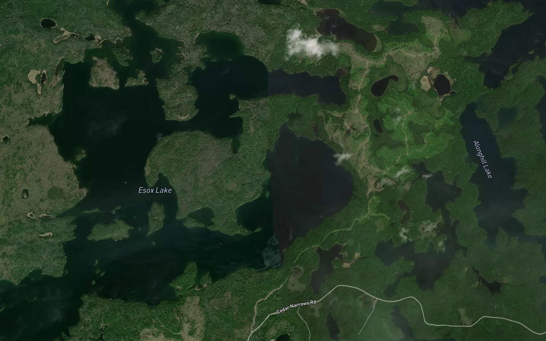 Satellite map of the Mirror Bay