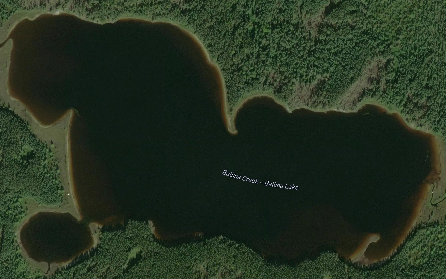 Satellite map of the Ballina Lake