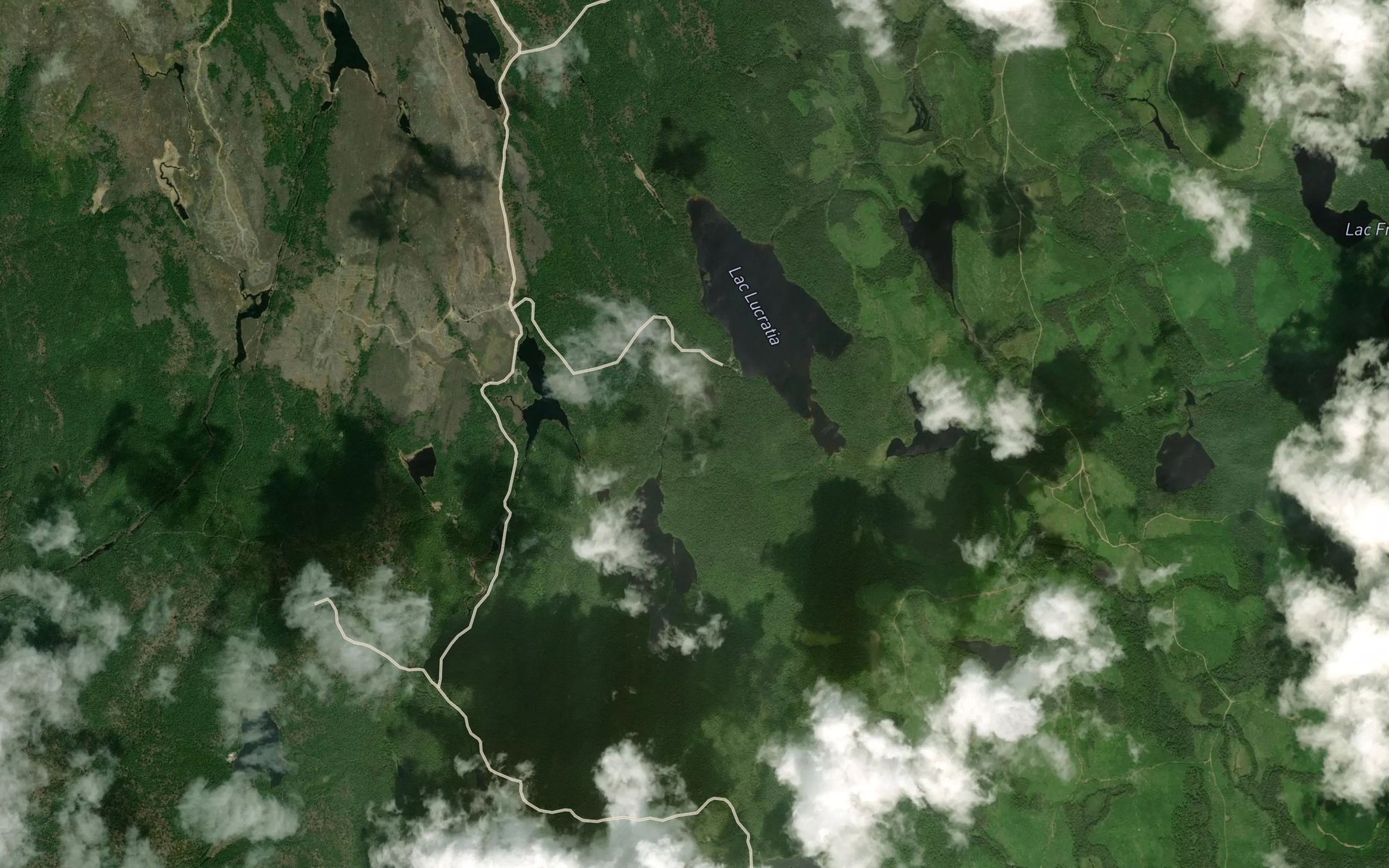 Satellite map of the Lac Louis