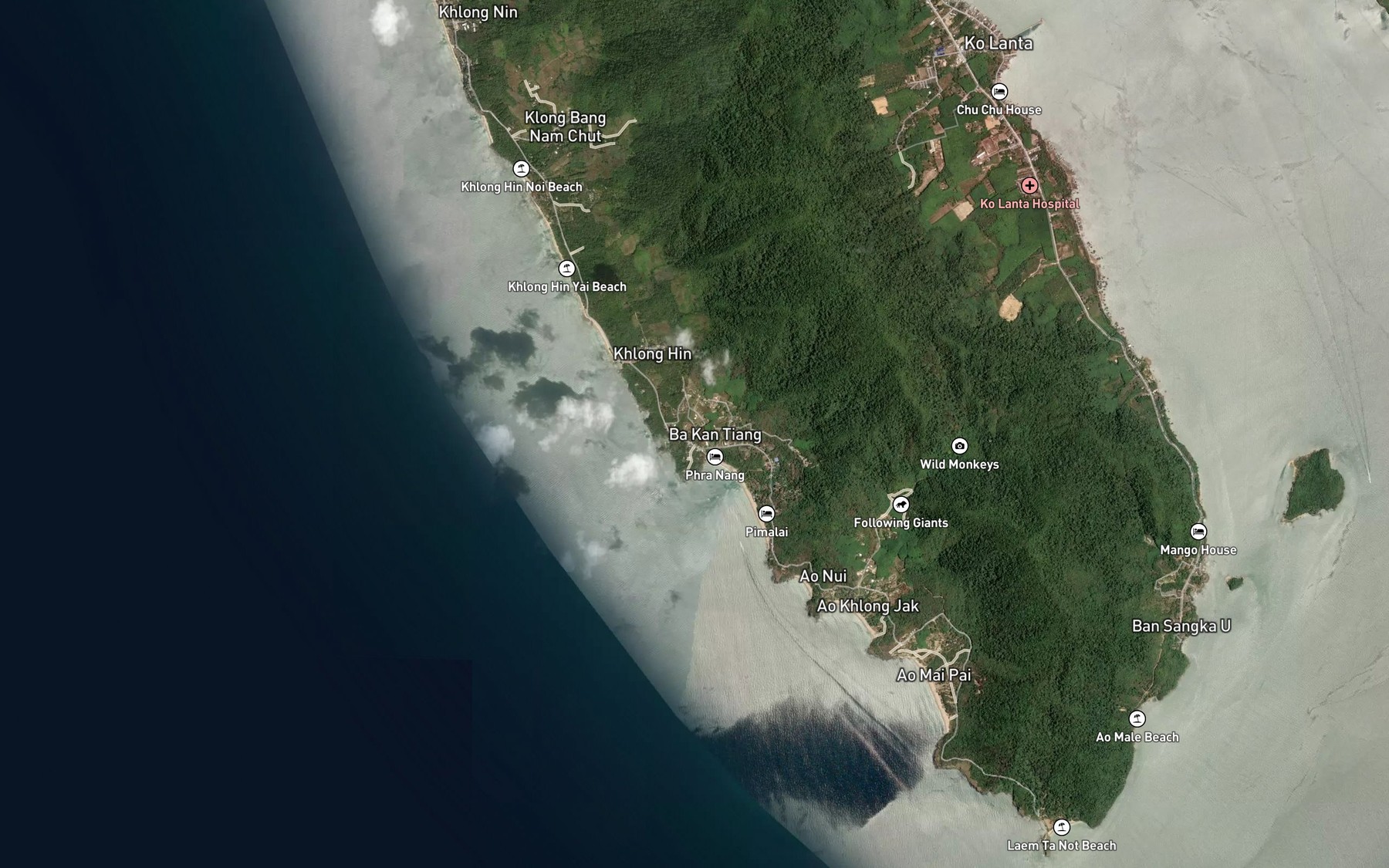 Satellite map of the Khlong Hin