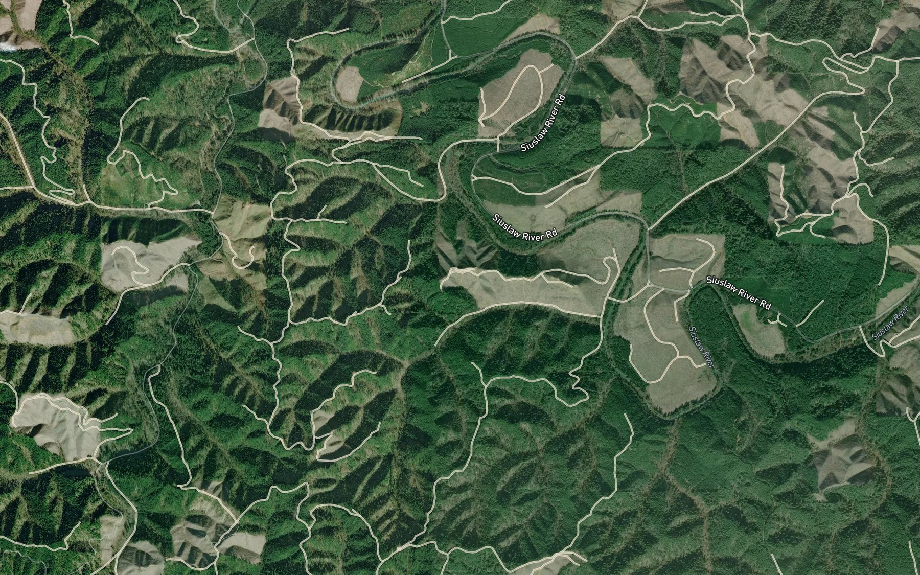 Satellite map of the Trail Creek
