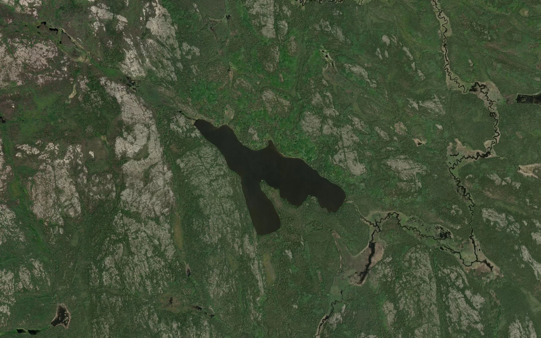 Satellite map of the Pisew Lake