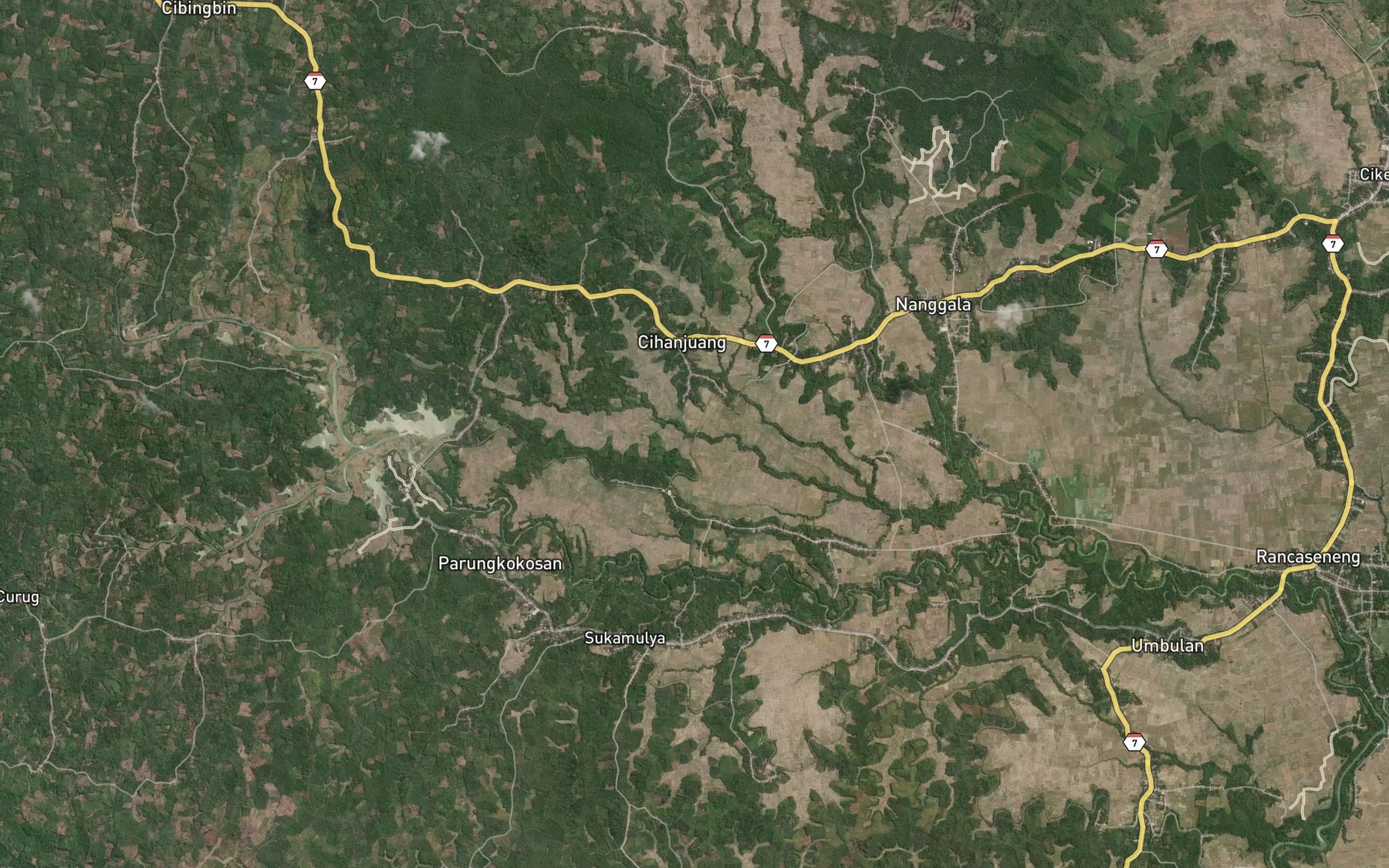 Satellite map of the Ci Kananga