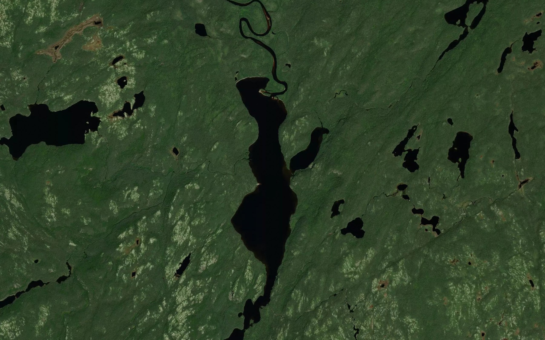 Satellite map of the Lac Boucher