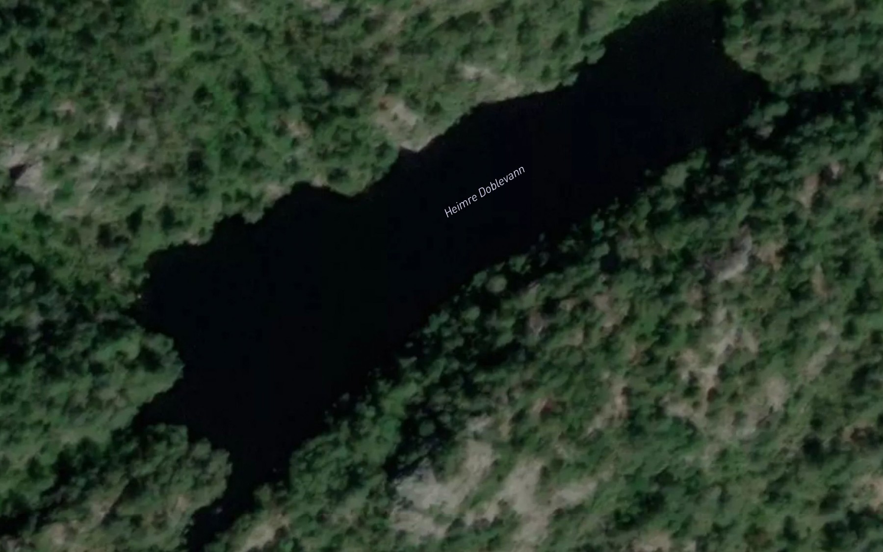 Satellite map of the Heimre Doblevann