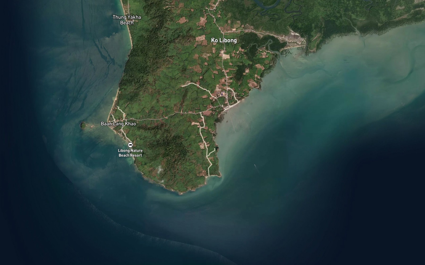 Satellite map of the Khlong Khao Ko
