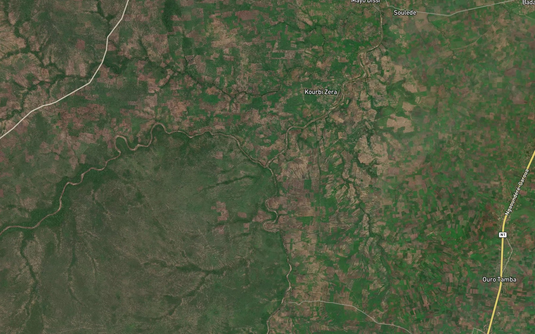 Satellite map of the Mayo Farda