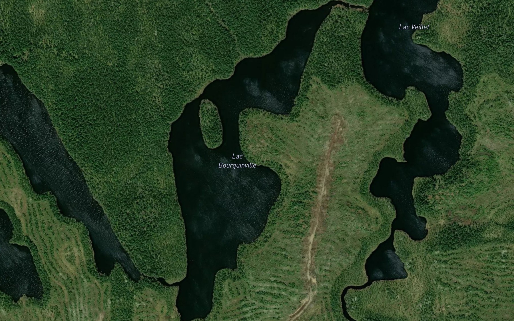 Satellite map of the Lac Bourguinville