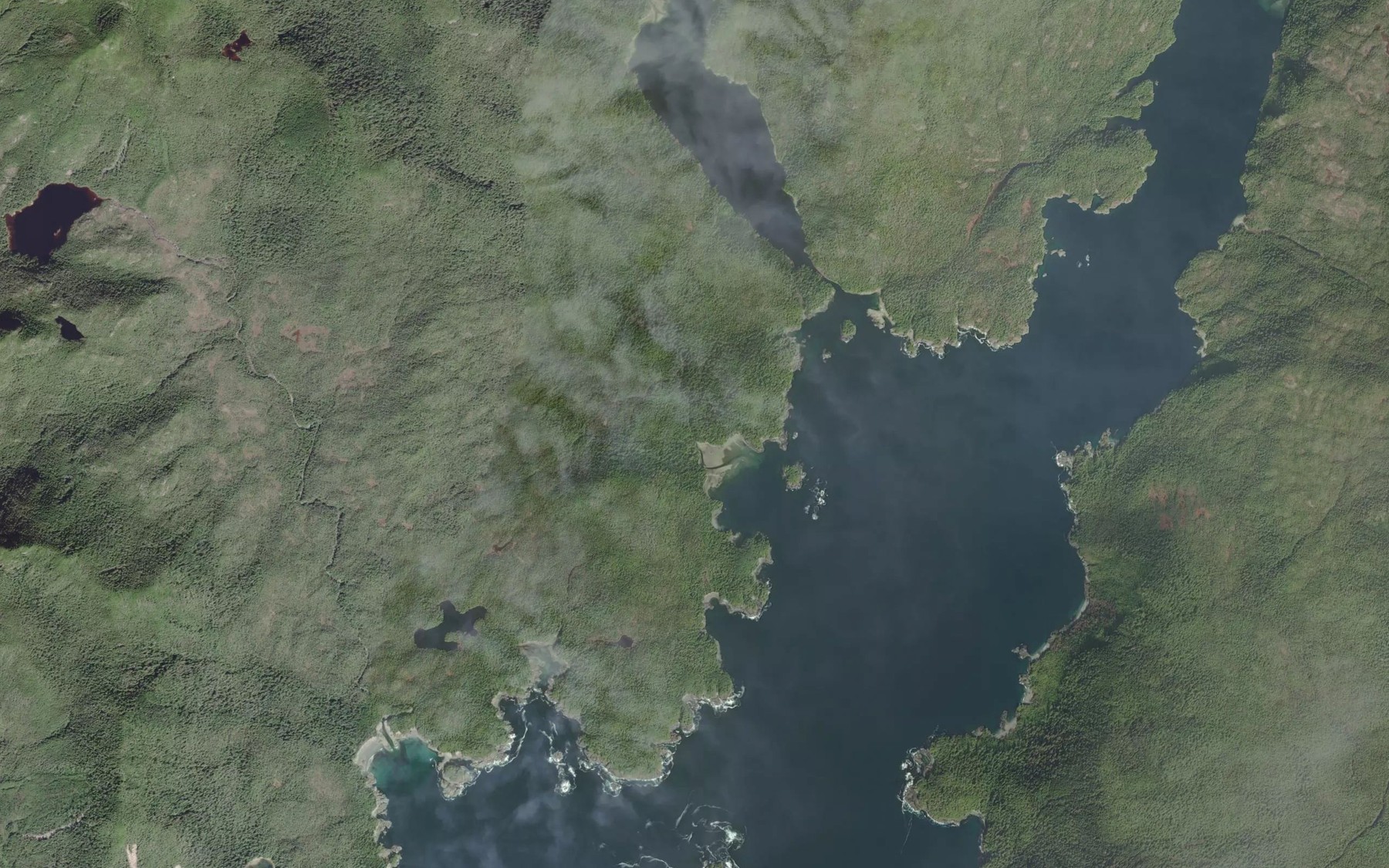 Satellite map of the Romanzoffia Creek