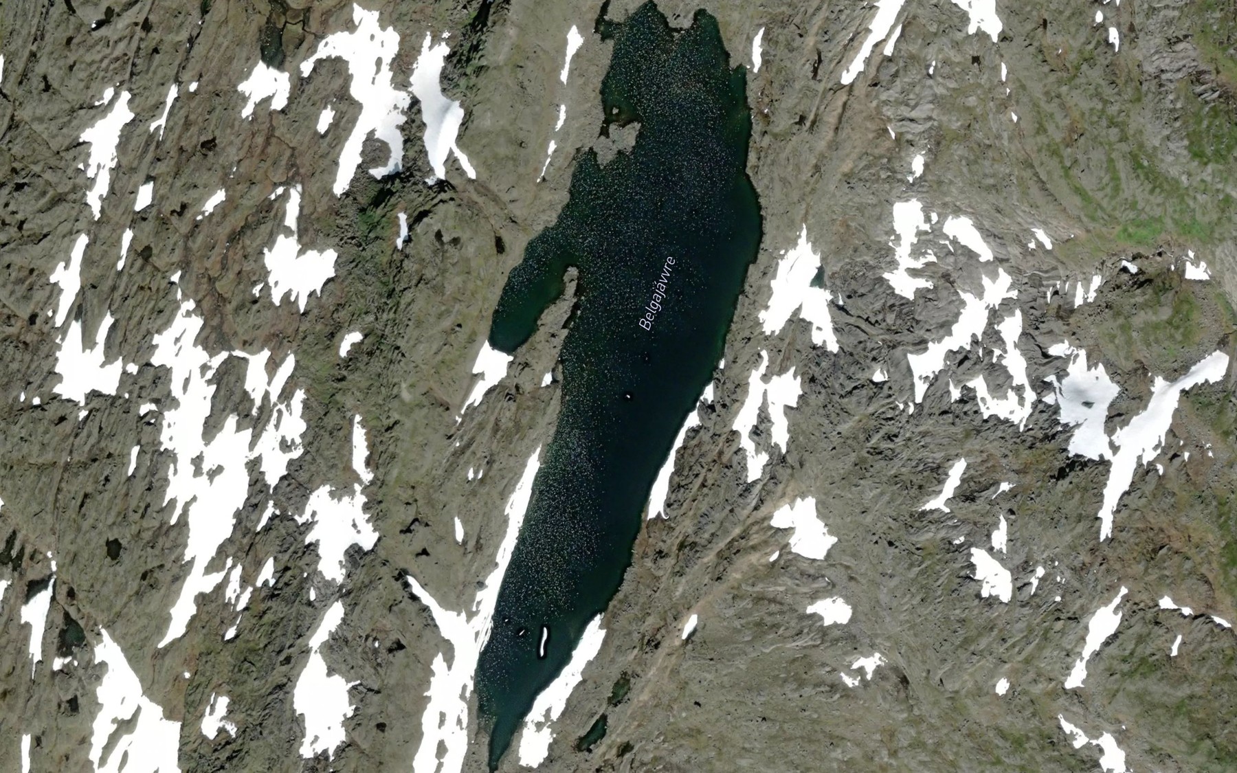 Satellite map of the Bealggajavri
